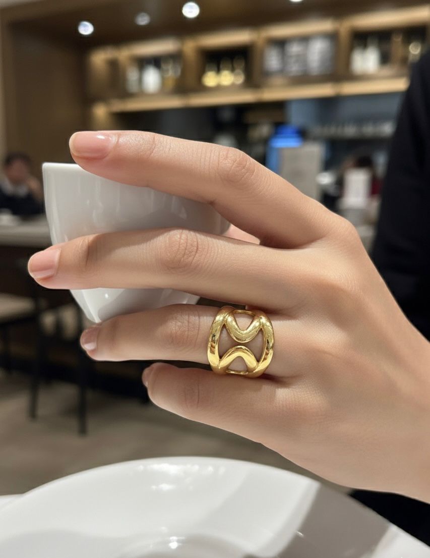 Elegant Gold Plated Harmony Ring