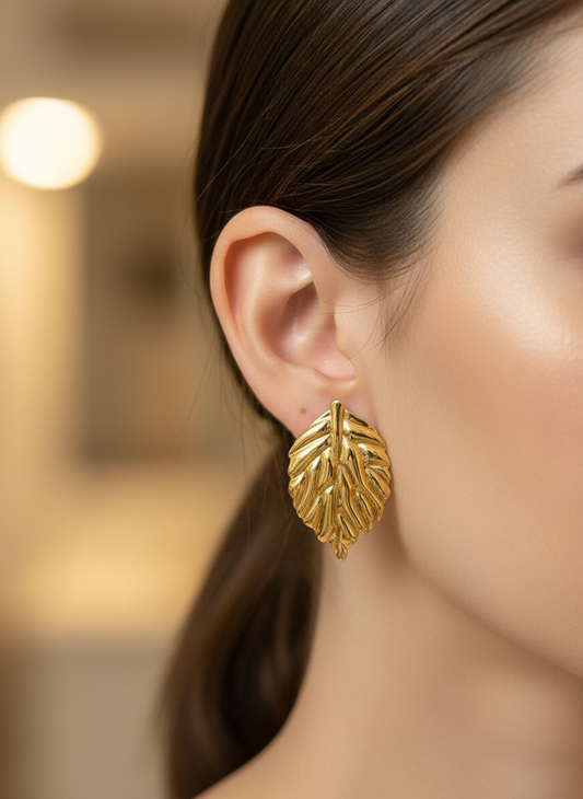 Leaf Motif Earrings