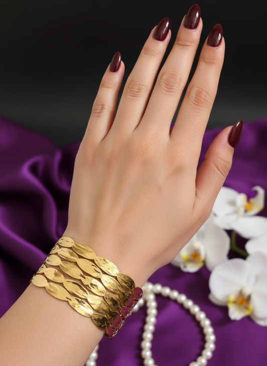 Elegant Gold-Plated Kada for Women – Stylish & Lightweight