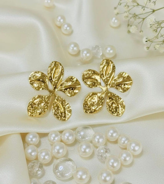 Gold Floral Earrings